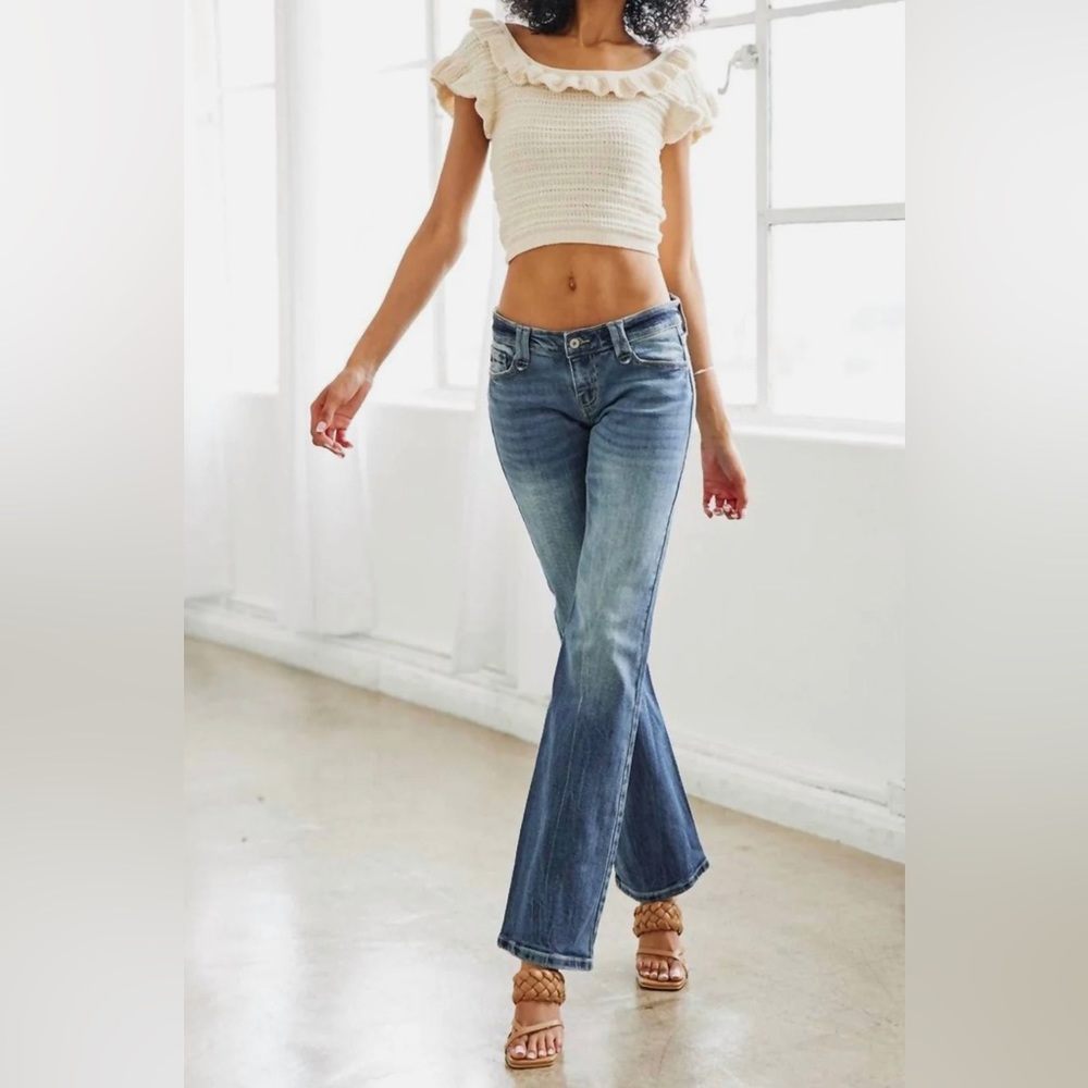 KANCAN Meghan Low Rise Bootcut Jean In Perfect Wash